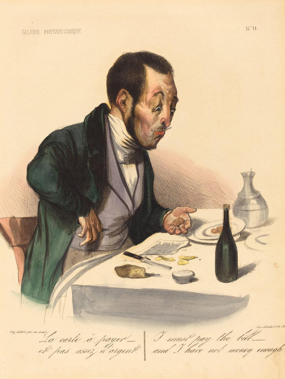 Karta k zaplacení od Honoré Daumier
