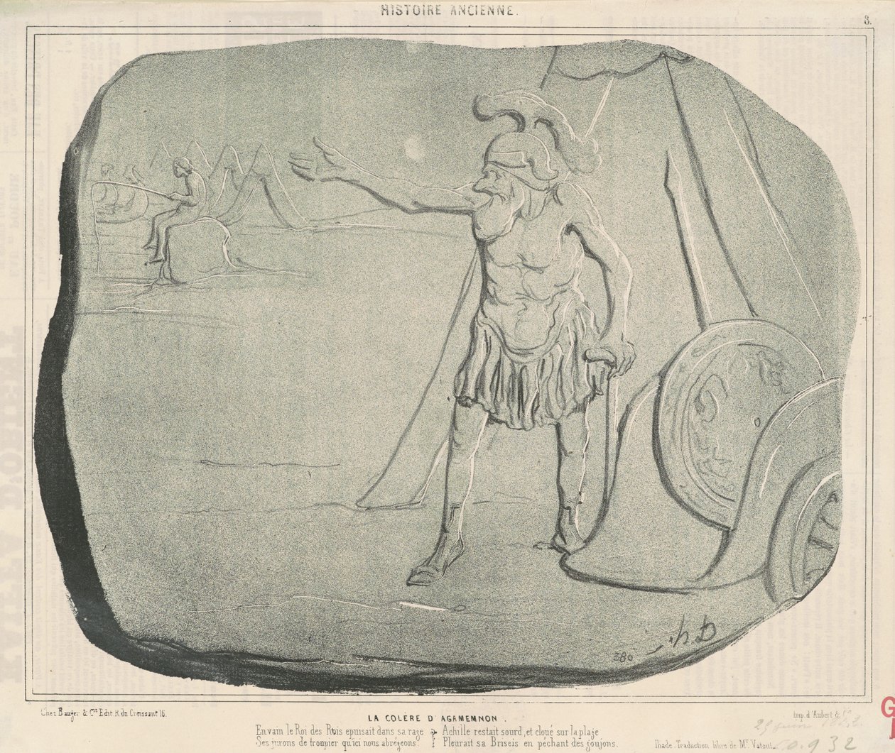 Agamemnonův hněv od Honoré Daumier