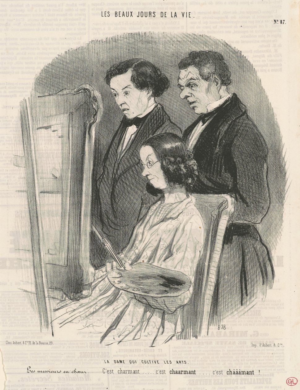 Dáma, která pěstuje umění od Honoré Daumier