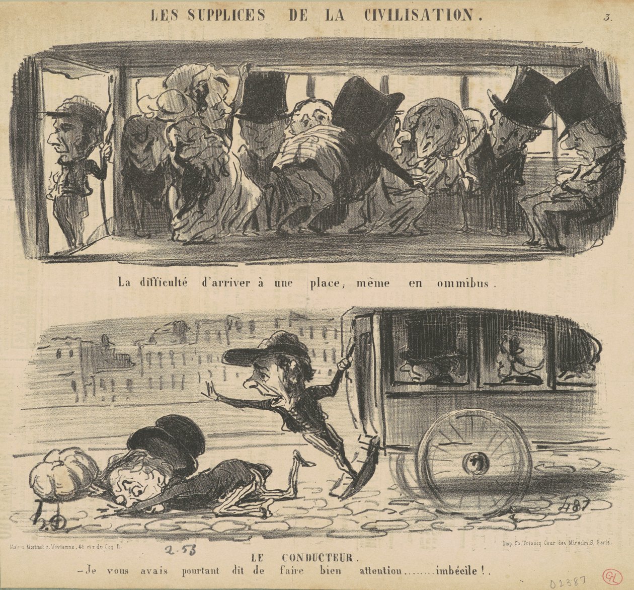 Obtížnost dostat se na místo od Honoré Daumier