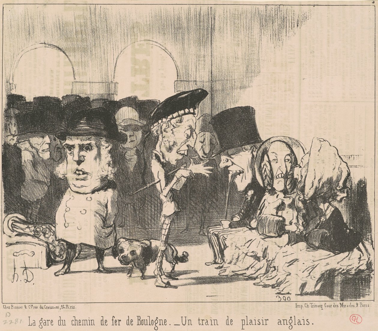 Nádraží Boulogne od Honoré Daumier