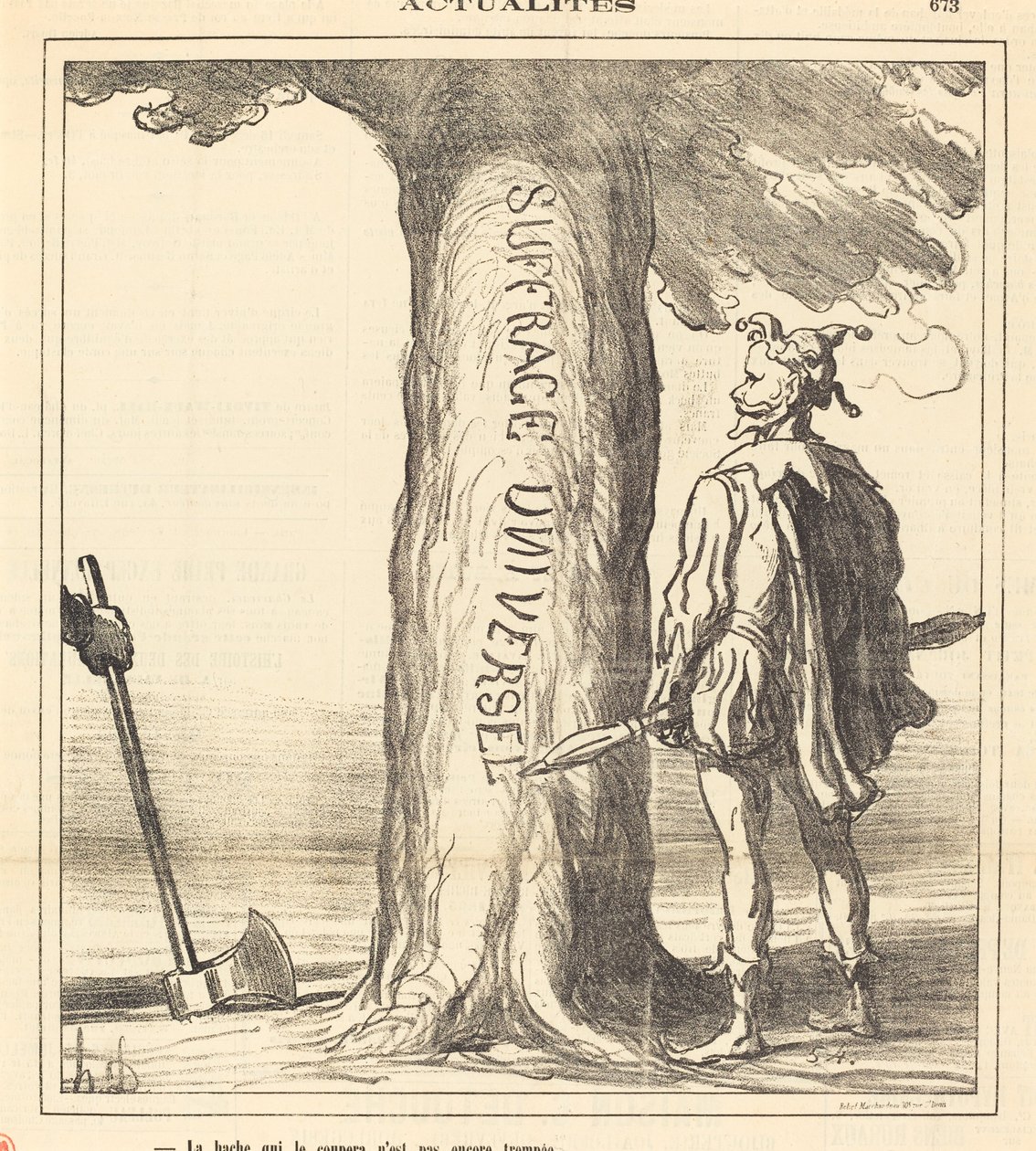 Sekera, která to seká, ještě není temperovaná od Honoré Daumier