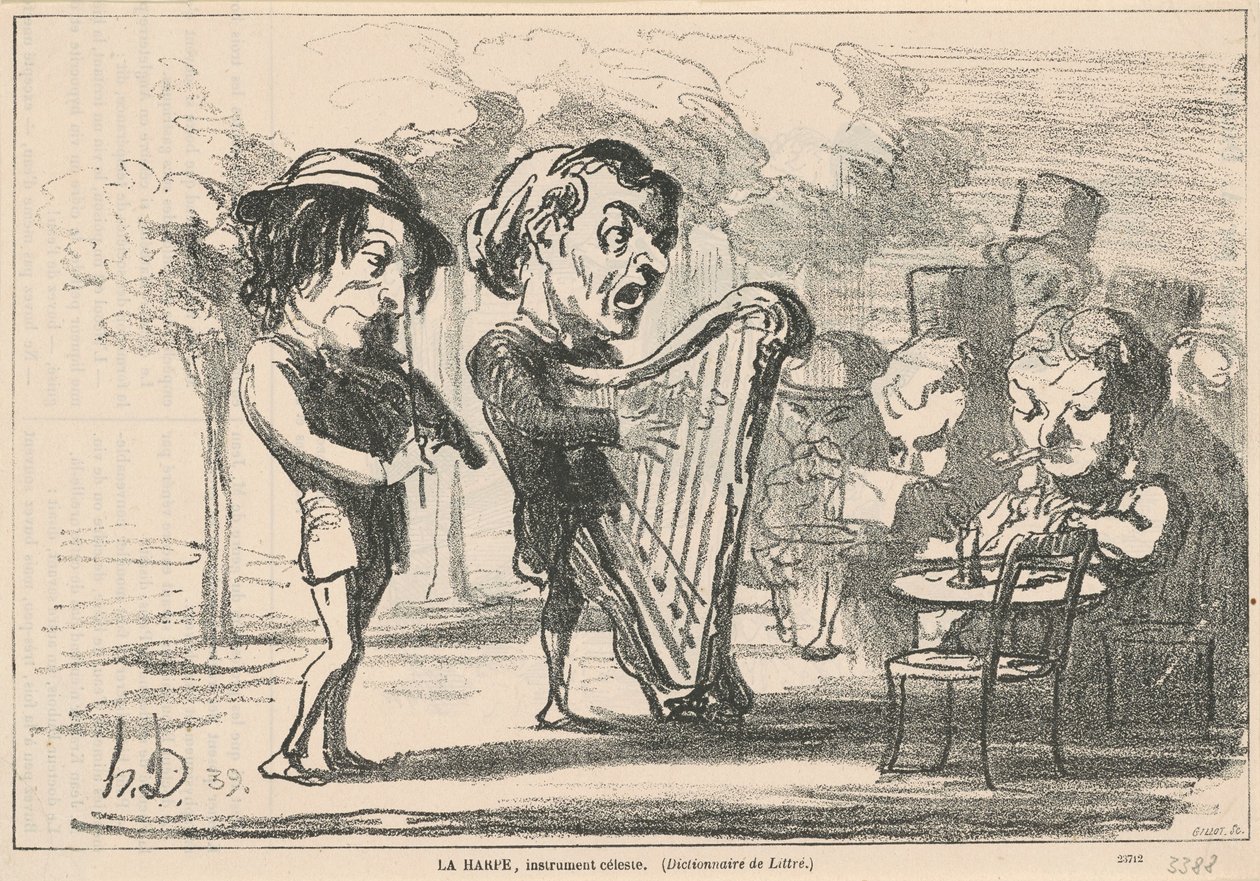 Harfa, nebeský nástroj od Honoré Daumier