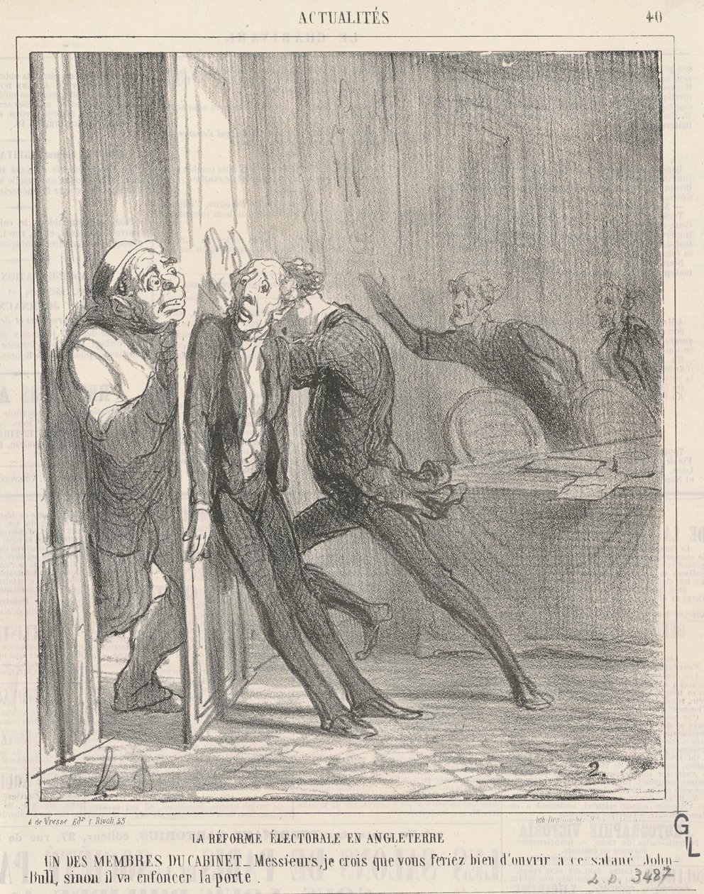 volební reforma v Anglii od Honoré Daumier