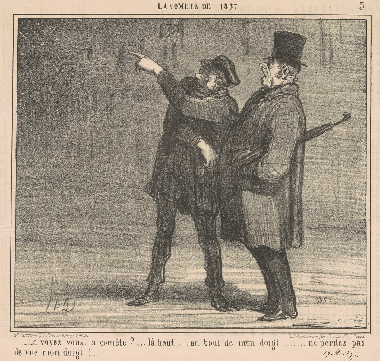 Vidíš tu kometu? ... Tam nahoře ... od Honoré Daumier