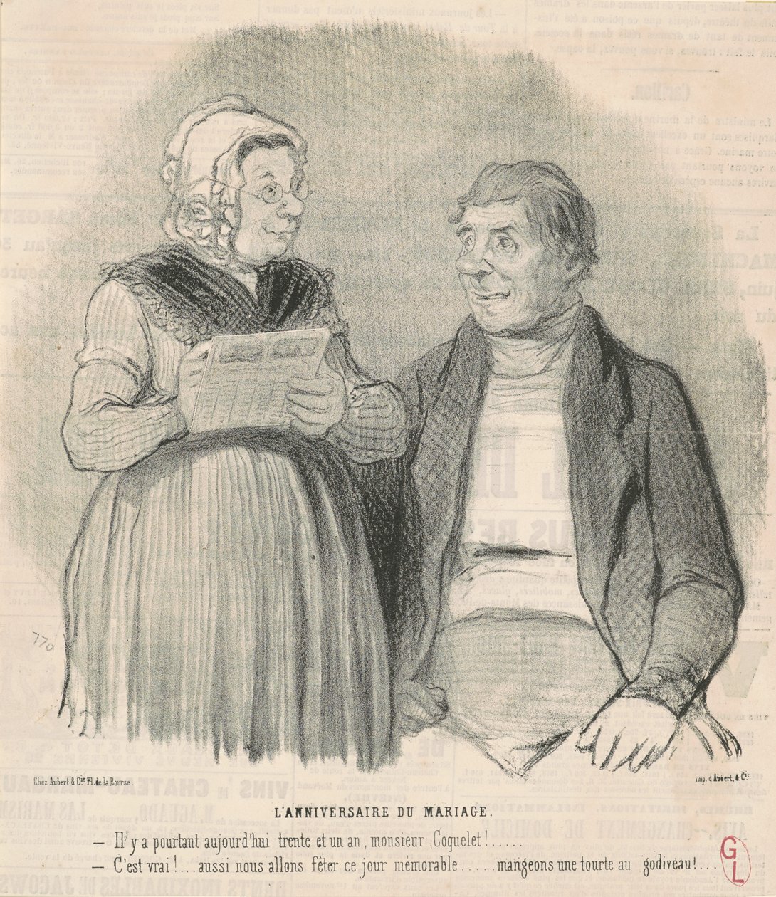výročí svatby od Honoré Daumier