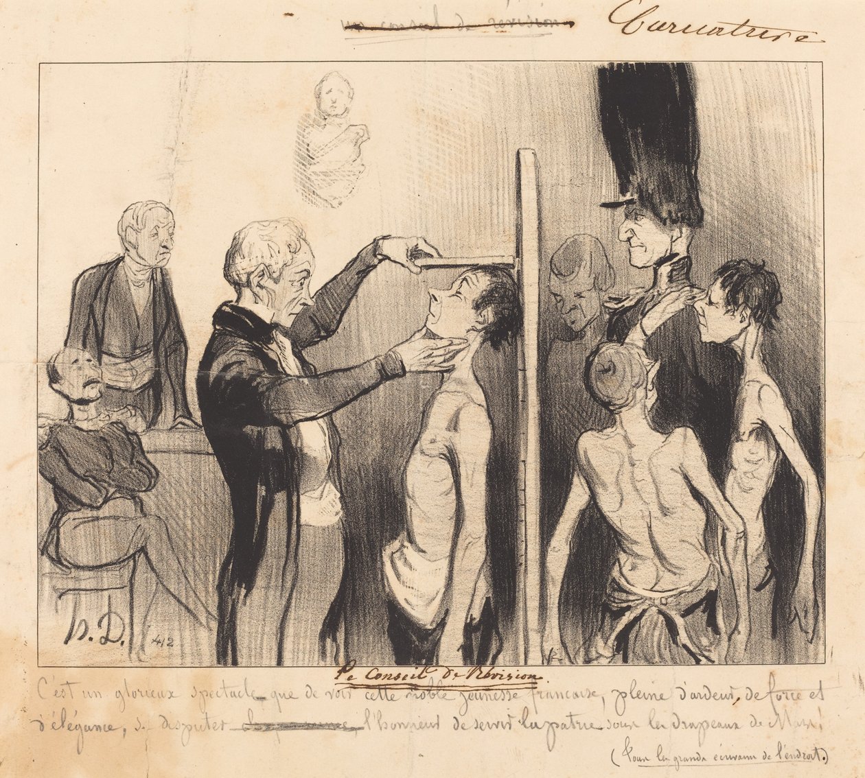 Revizní rada od Honoré Daumier