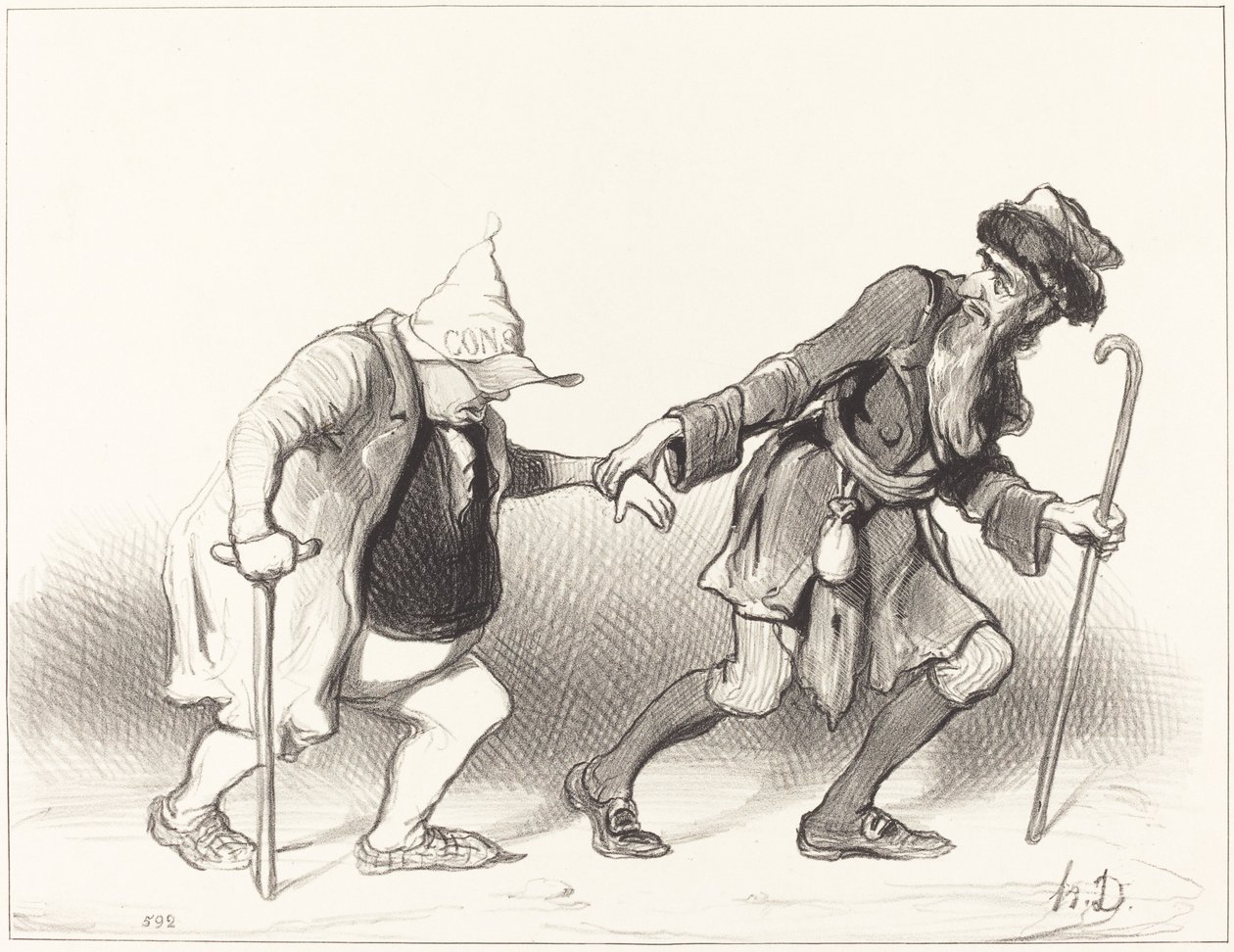 Ústavní a potulný žid od Honoré Daumier