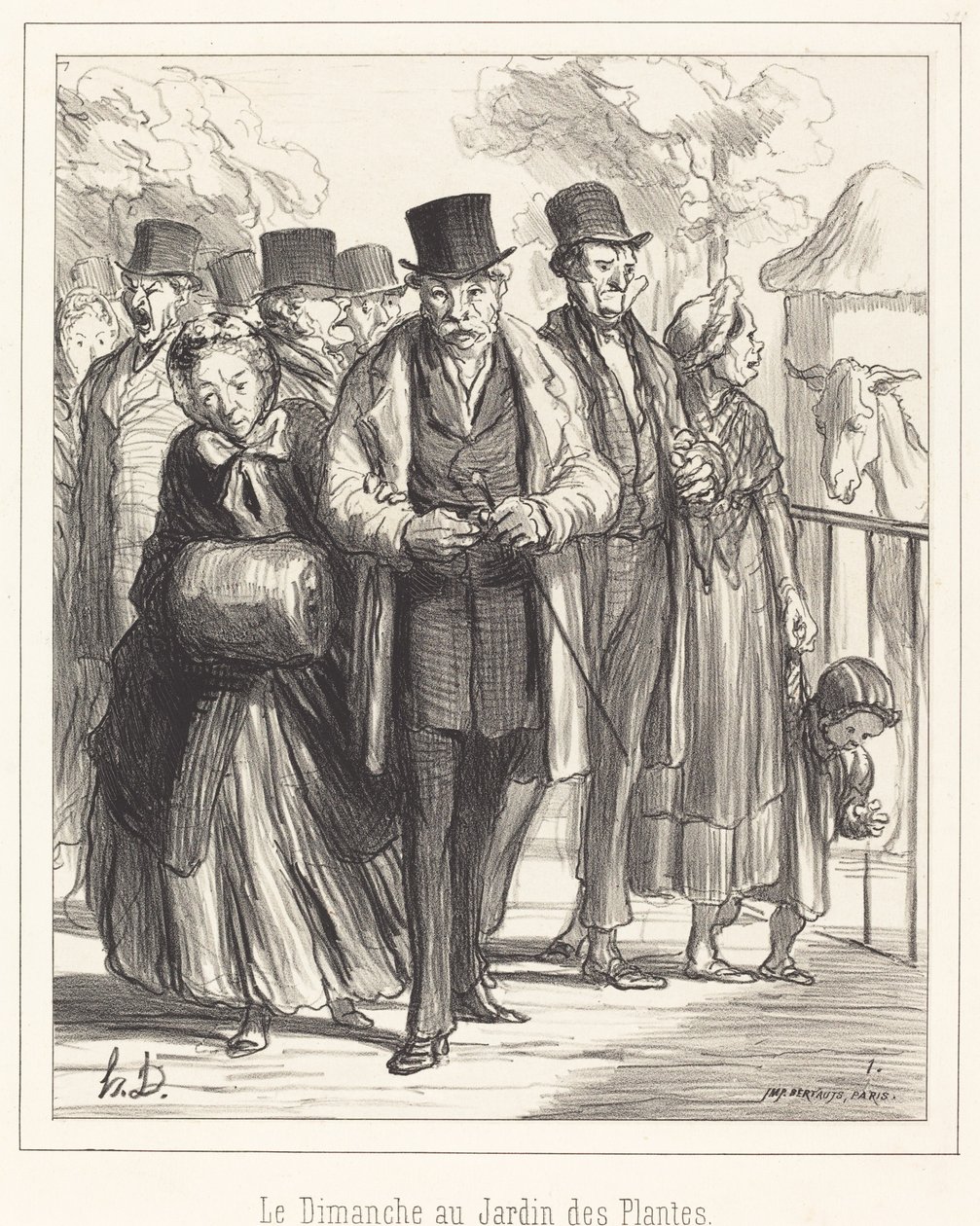 Neděle v Jardin des Plantes od Honoré Daumier