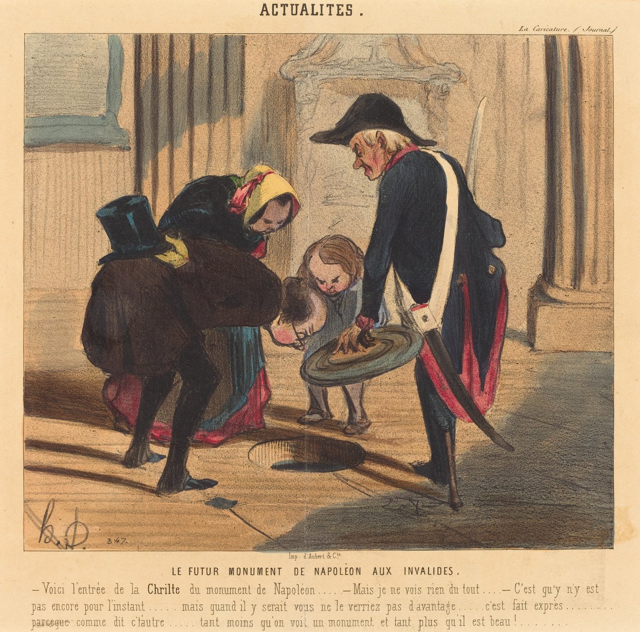 Budoucí pomník Napoleona v Invalidovně od Honoré Daumier