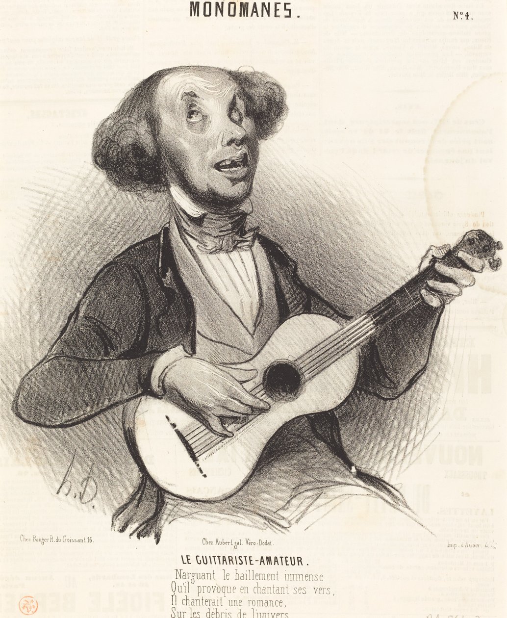 Kytarista-amatér od Honoré Daumier