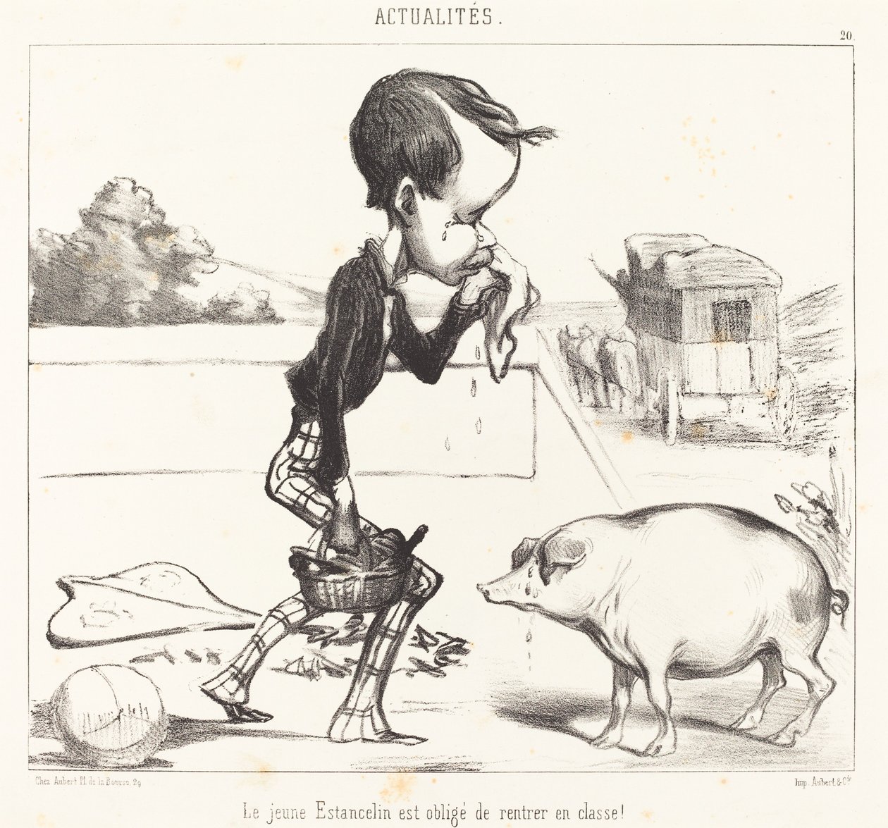 Mladá Estancelin se musí vrátit do třídy! od Honoré Daumier