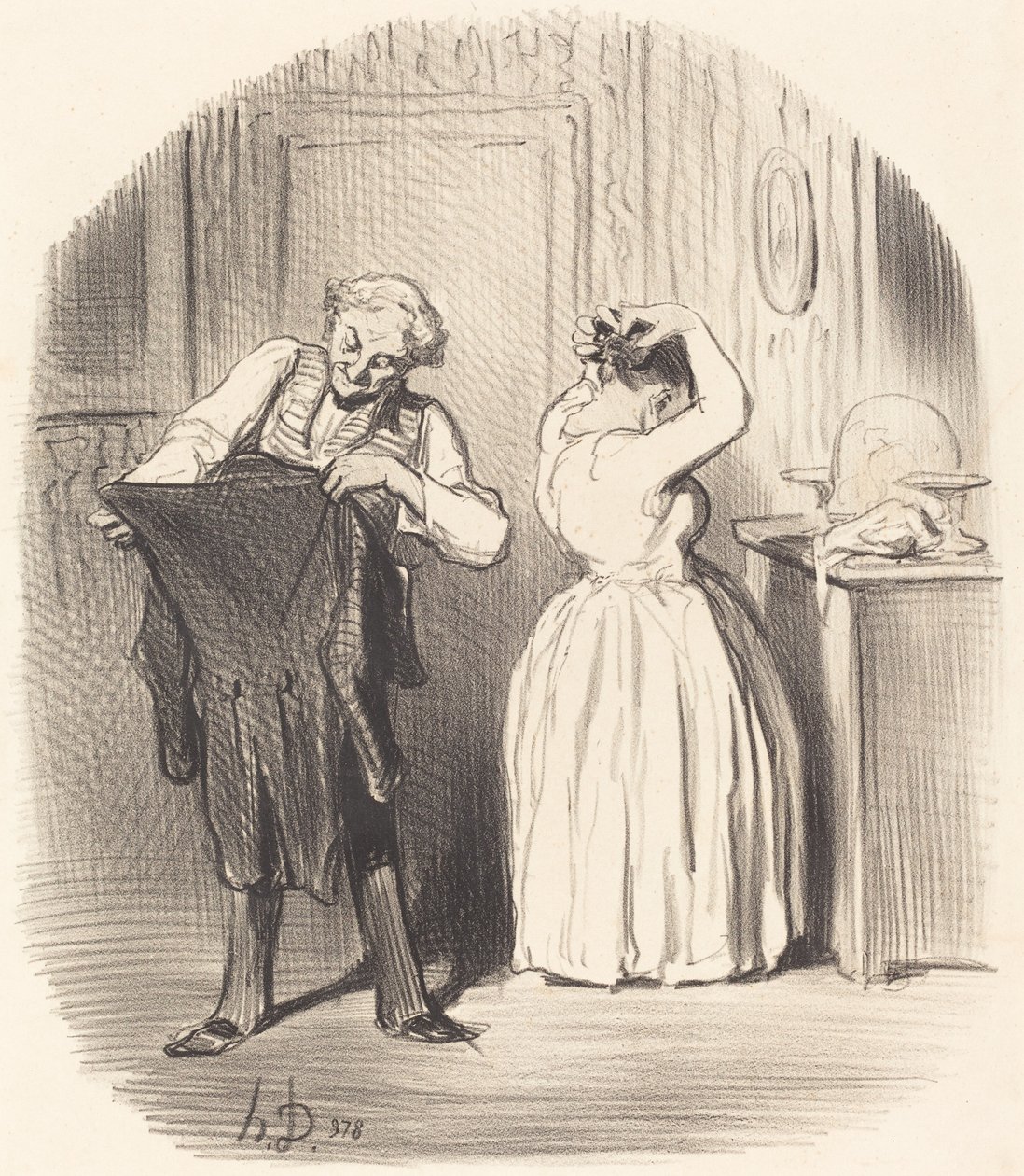 V den, kdy jsme večeřeli u ředitele... od Honoré Daumier