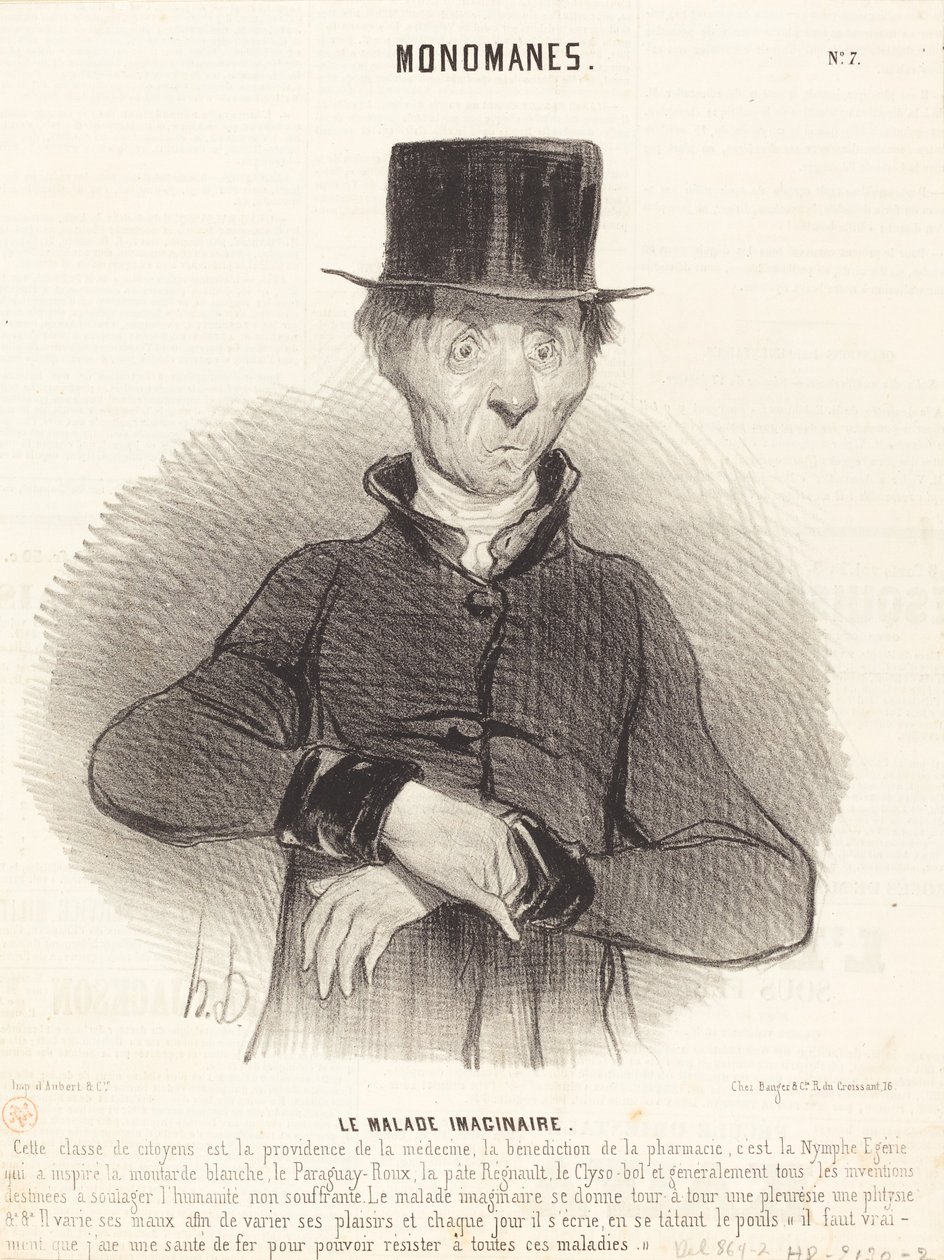 Imaginární nemocný od Honoré Daumier