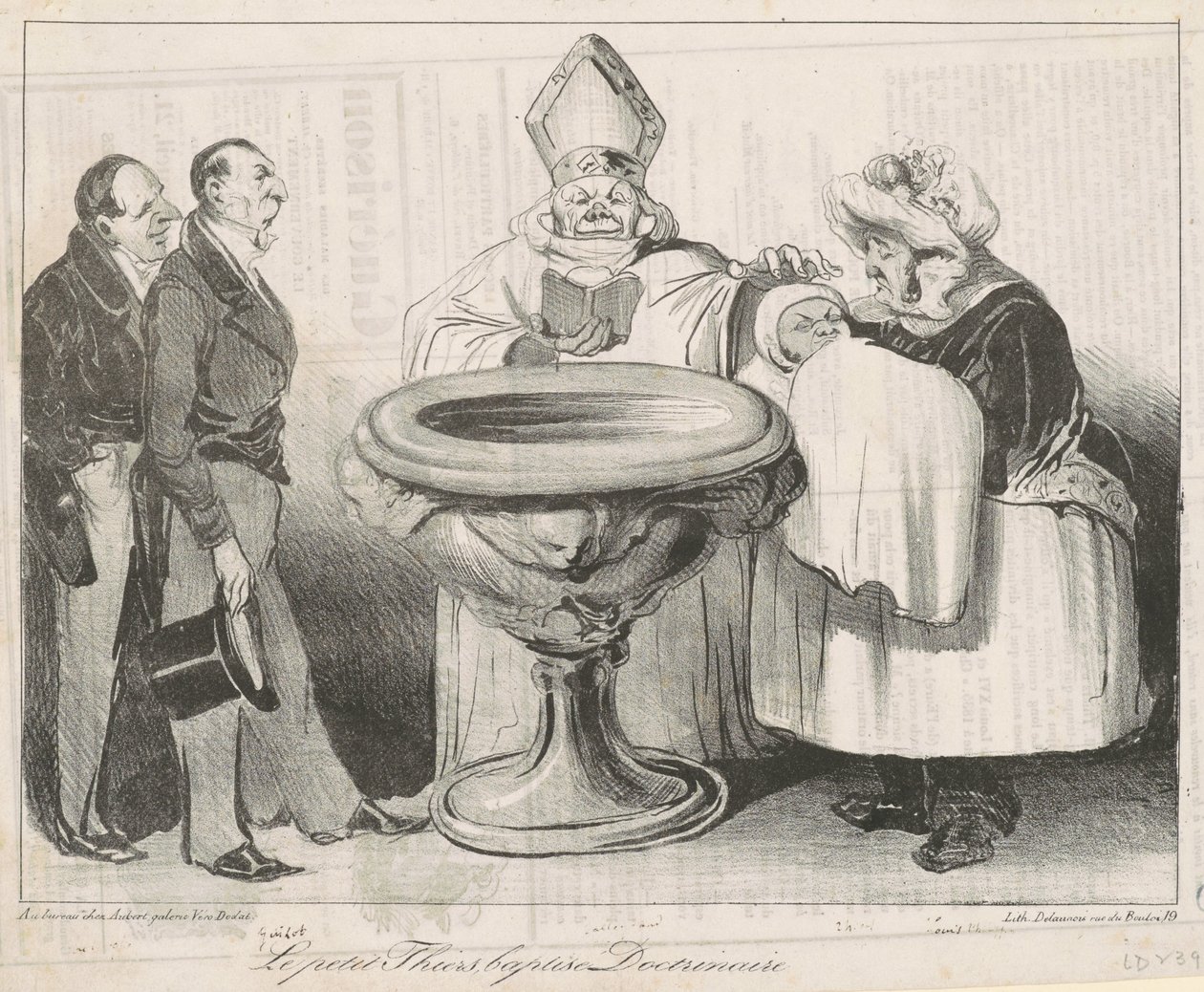 Le Petit Thiers, pokřtěný doktrinář od Honoré Daumier