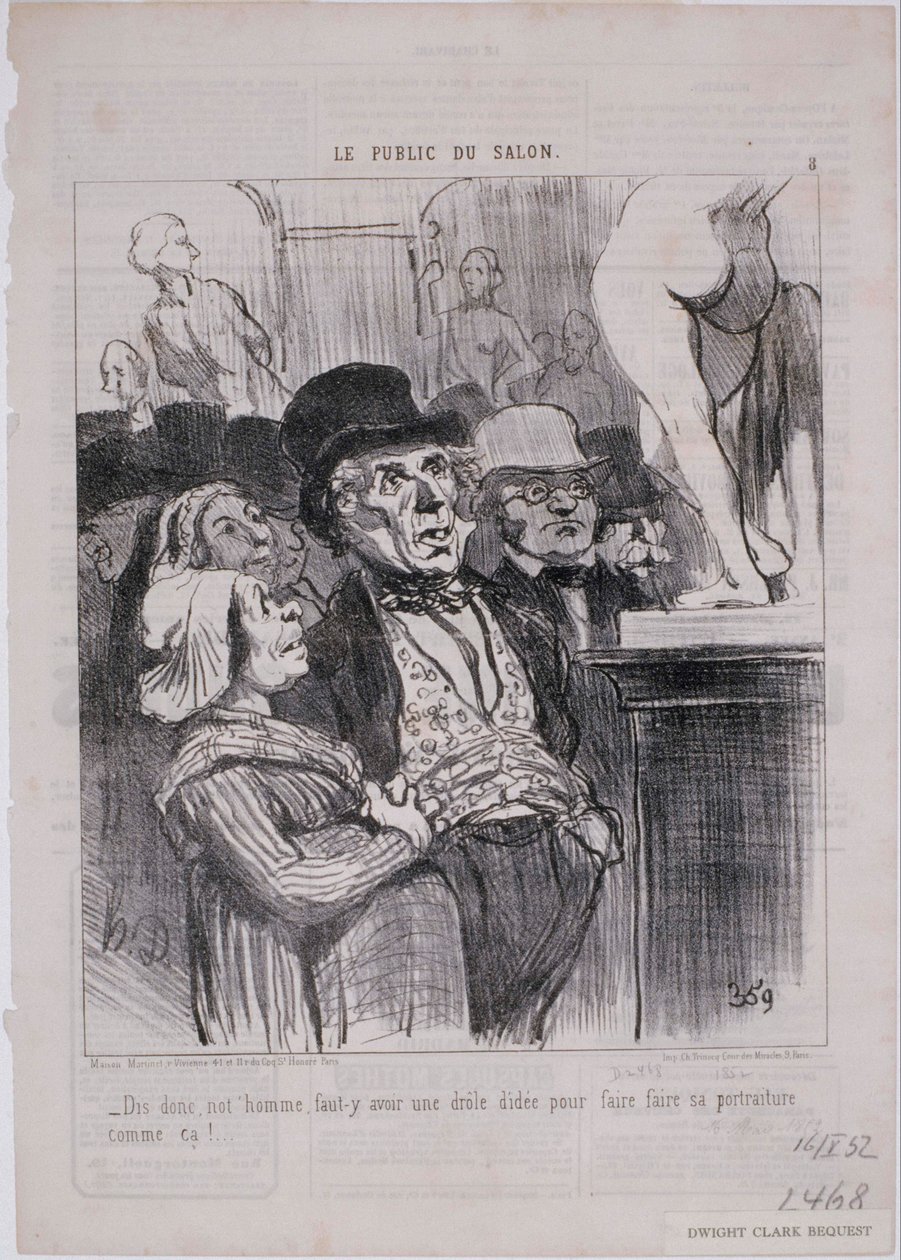 Publikum salonu- Řekněte, náš člověk, musí od Honoré Daumier
