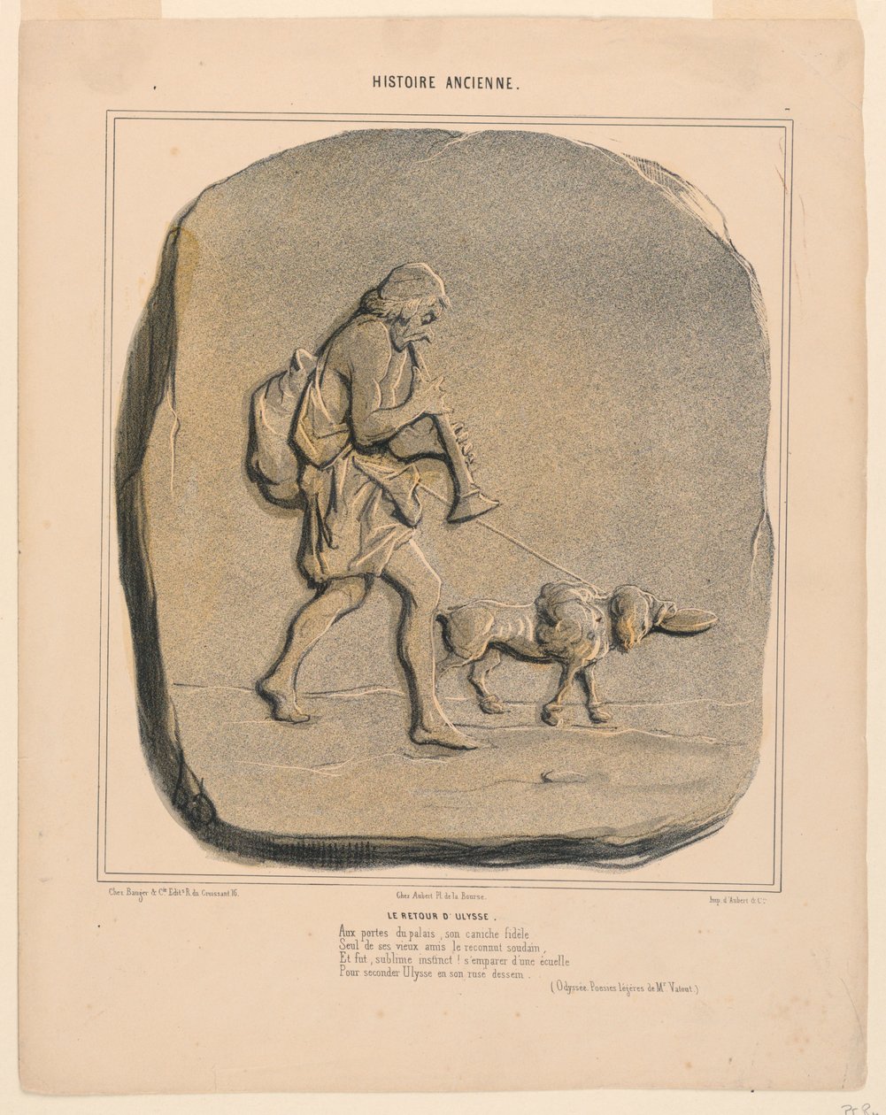 Návrat Odyssea, deska 7 z antické historie od Honoré Daumier