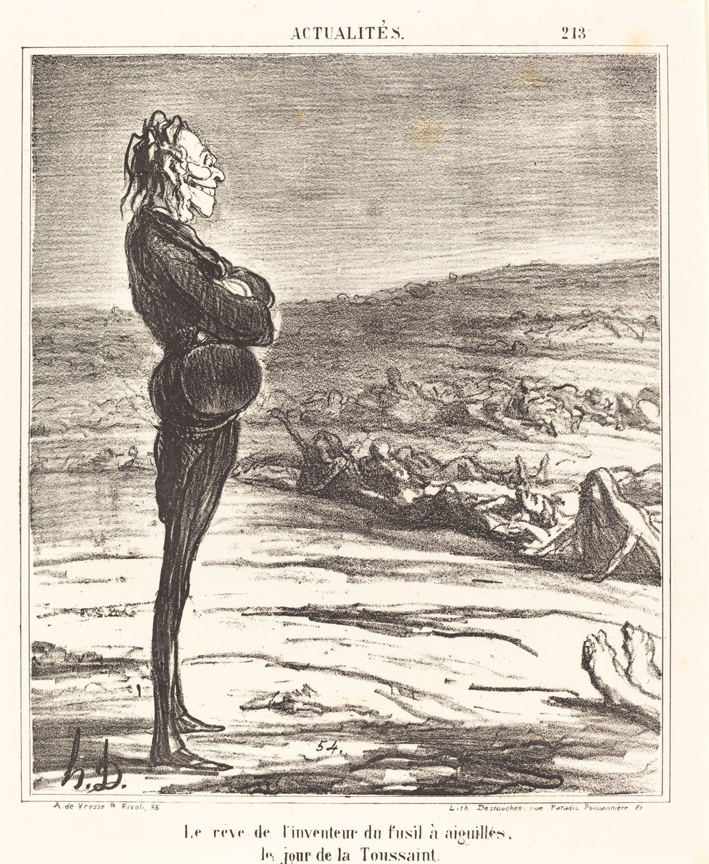 Sen vynálezce jehlové pistole... od Honoré Daumier