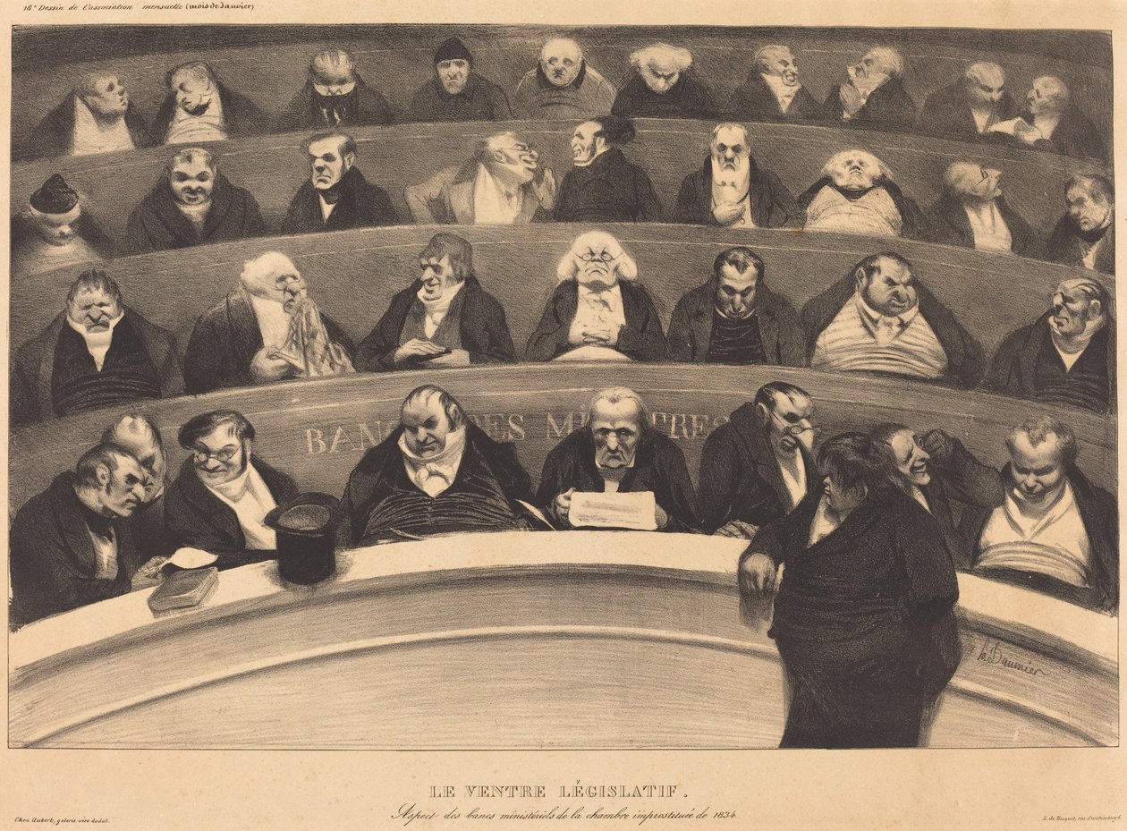 Legislativní břicho od Honoré Daumier
