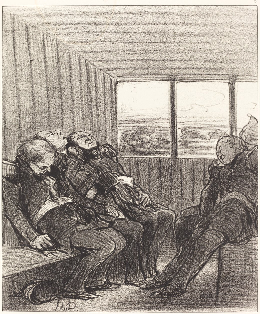Cesta vlakem... od Honoré Daumier