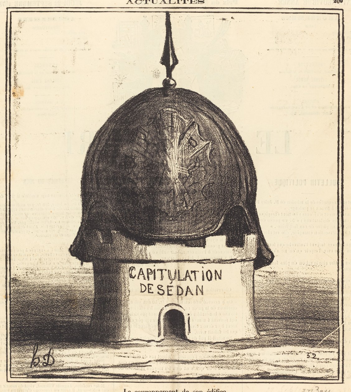 Korunovace jeho stavby od Honoré Daumier