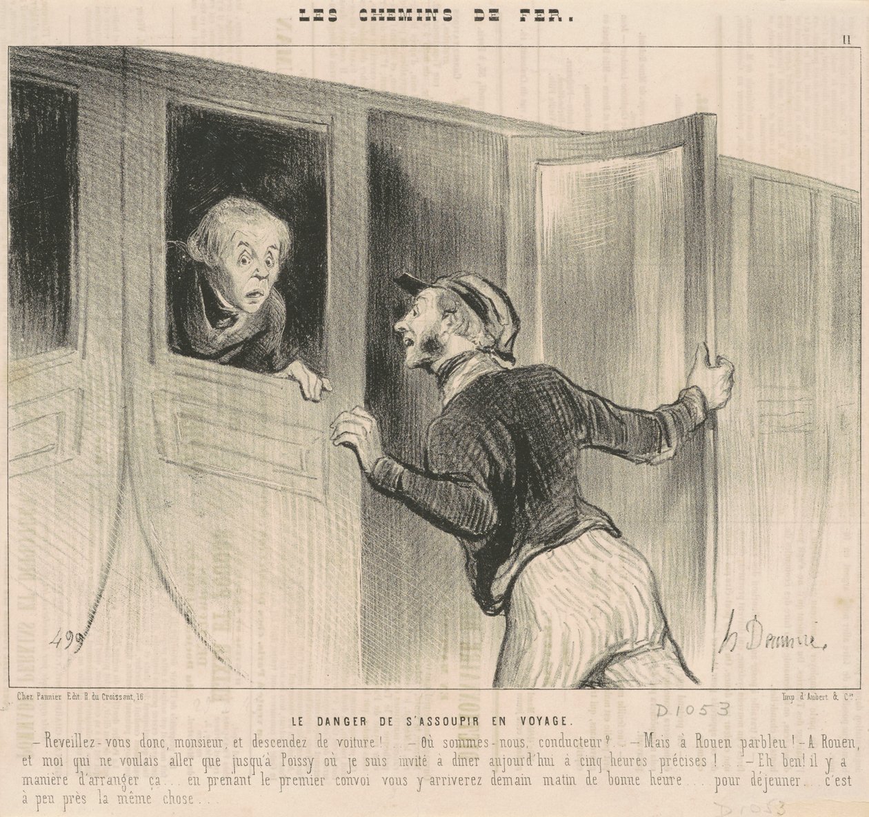 Nebezpečí podřimování při cestování od Honoré Daumier
