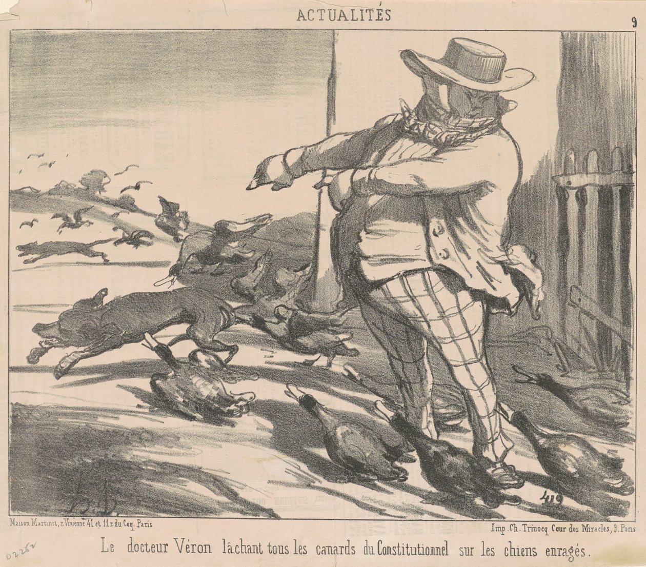 Doktorka Véronová vypouští všechny kachny... od Honoré Daumier