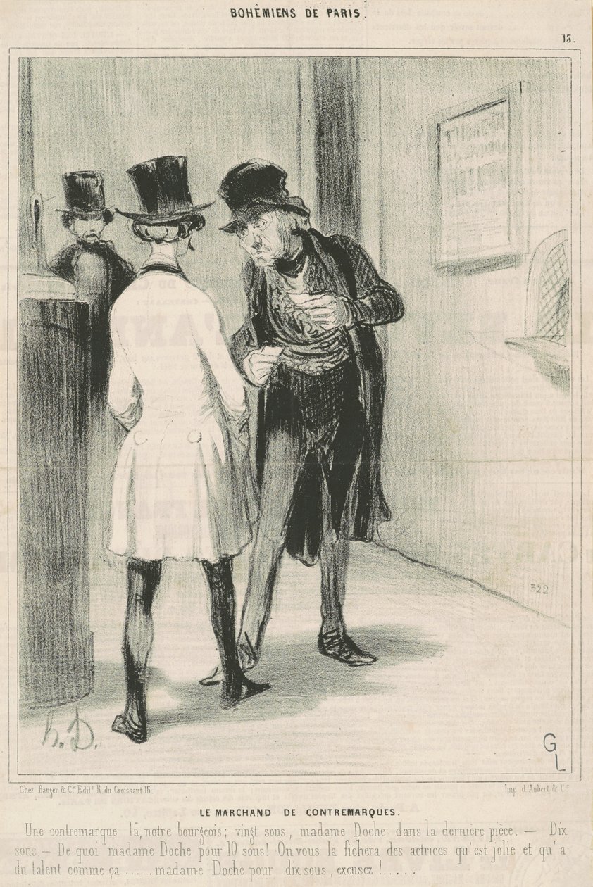 Obchodník Countermark od Honoré Daumier