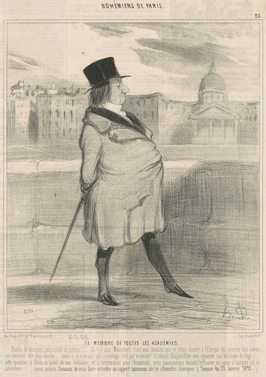 Člen všech akademií od Honoré Daumier