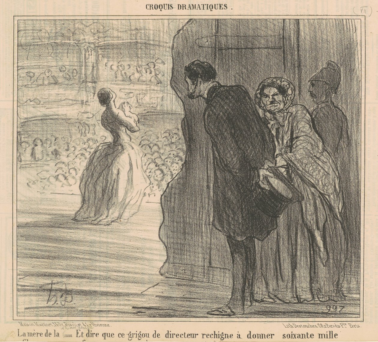 Matka zpěváka od Honoré Daumier
