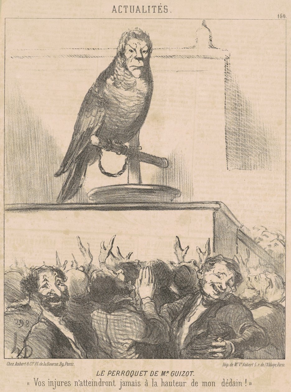 Papoušek M. Guizot od Honoré Daumier