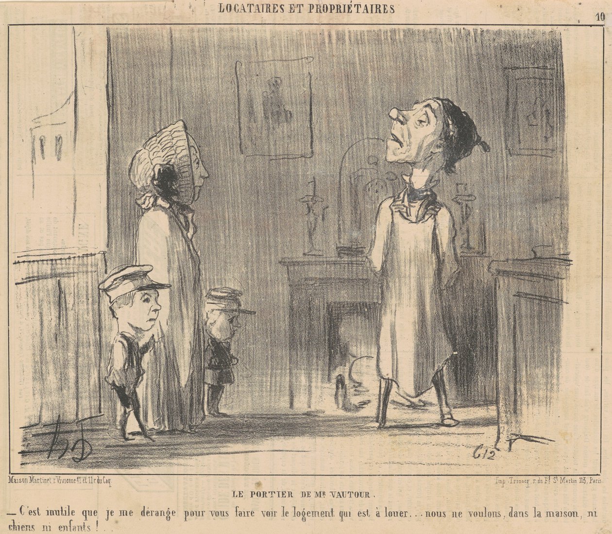 Vrátný pana Vulturea od Honoré Daumier