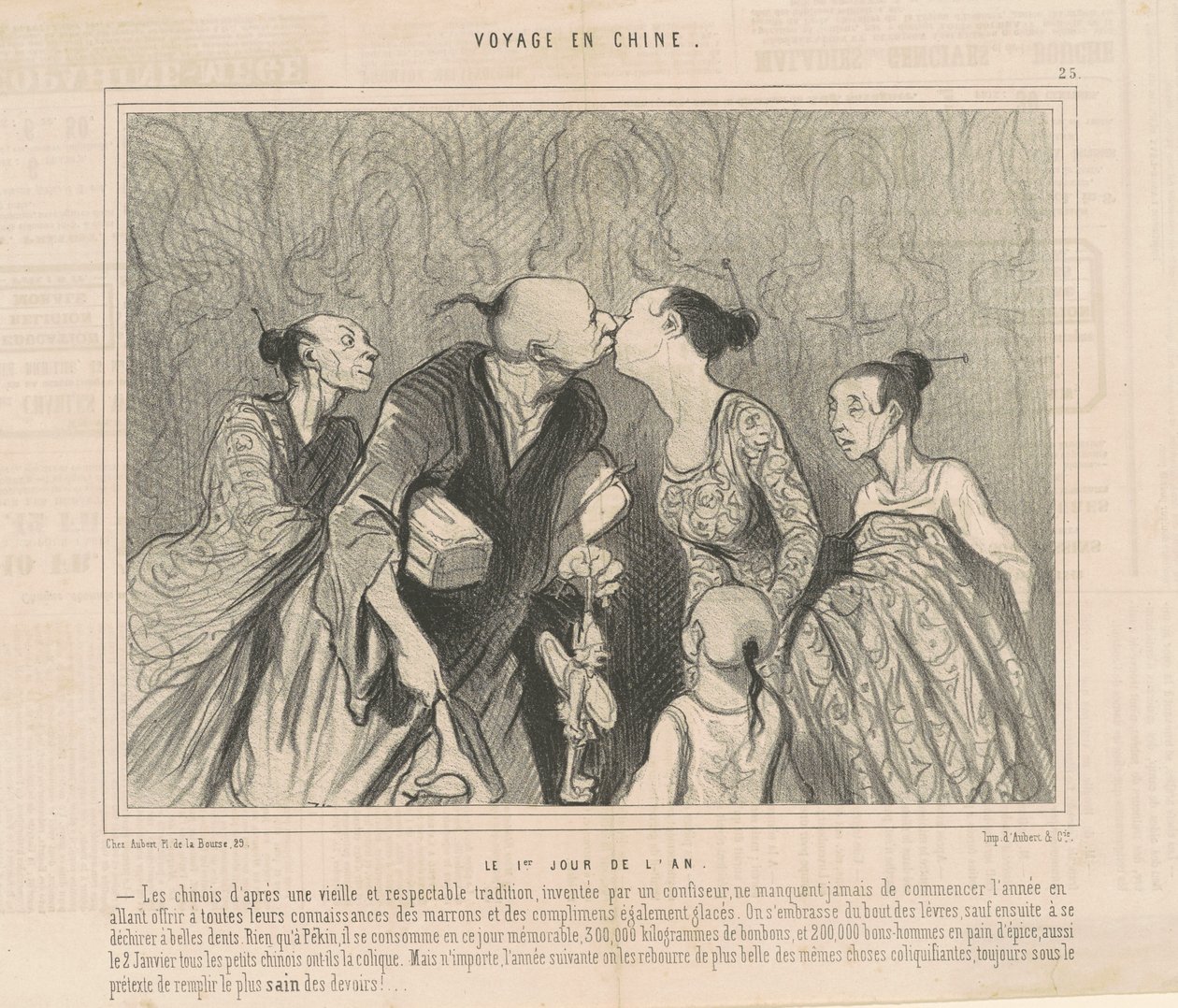První den v roce od Honoré Daumier