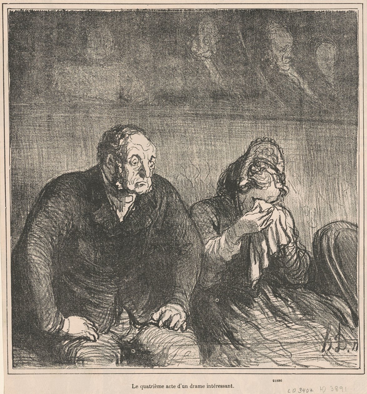 Čtvrté dějství zajímavého dramatu od Honoré Daumier