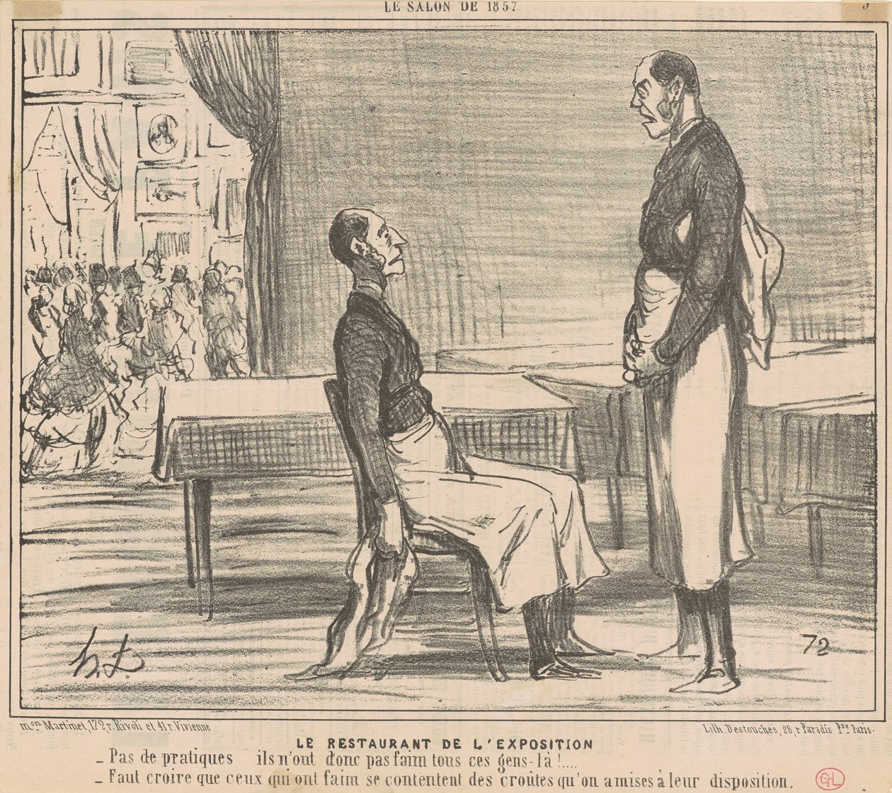 Výstavní restaurace od Honoré Daumier