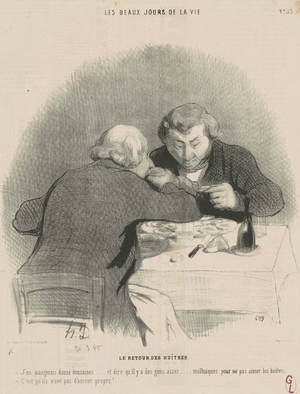 Návrat ústřic od Honoré Daumier