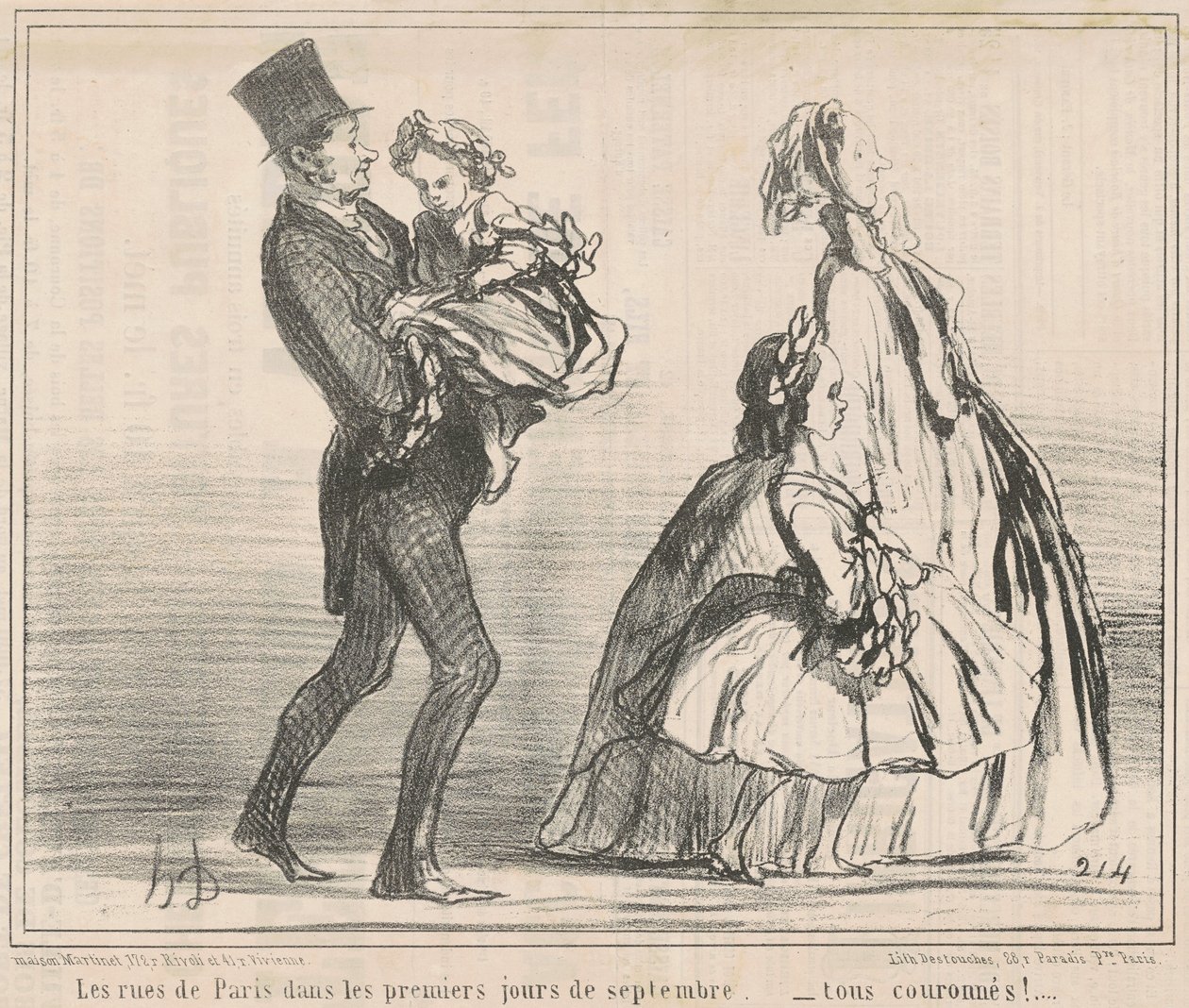 Ulice Paříže v prvních zářijových dnech... od Honoré Daumier