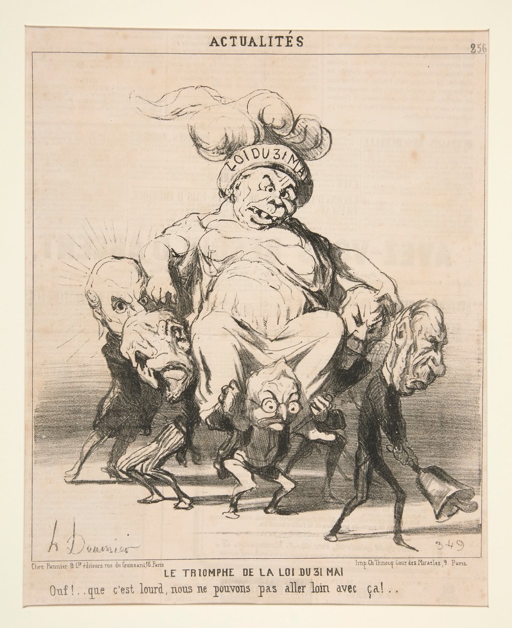 Triumf zákona z 31. května z Actualites od Honoré Daumier