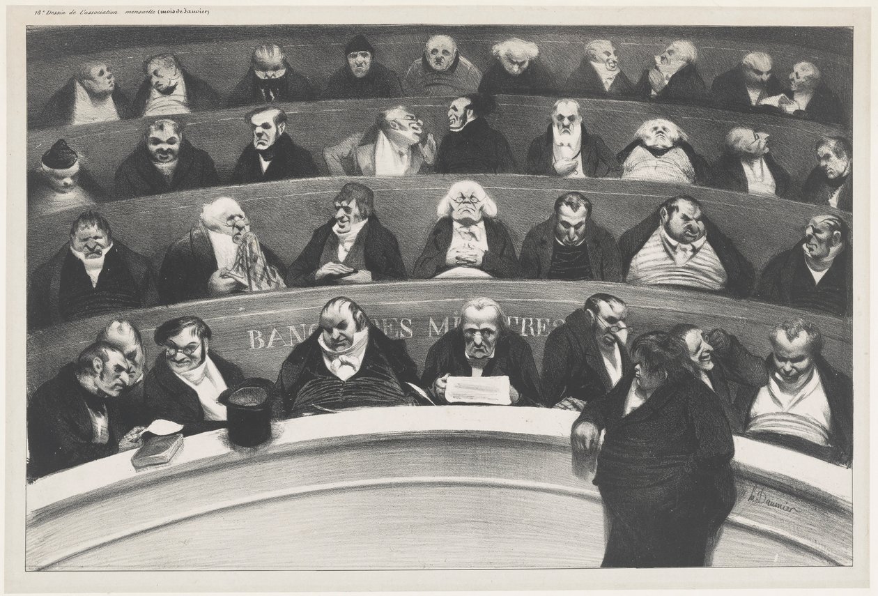 Legislativní břicho od Honoré Daumier