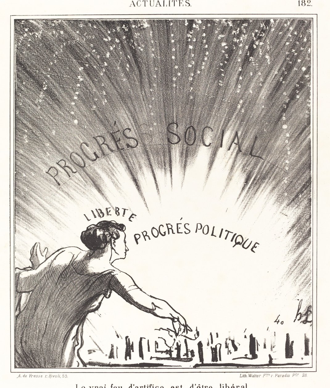 Skutečným ohňostrojem je být liberální od Honoré Daumier