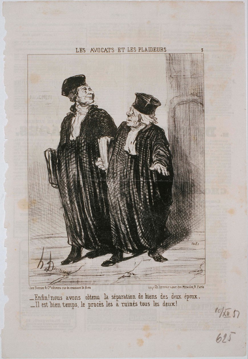 Právníci a soudní spory- konečně! Rozdělili jsme se ohledně majetku od Honoré Daumier