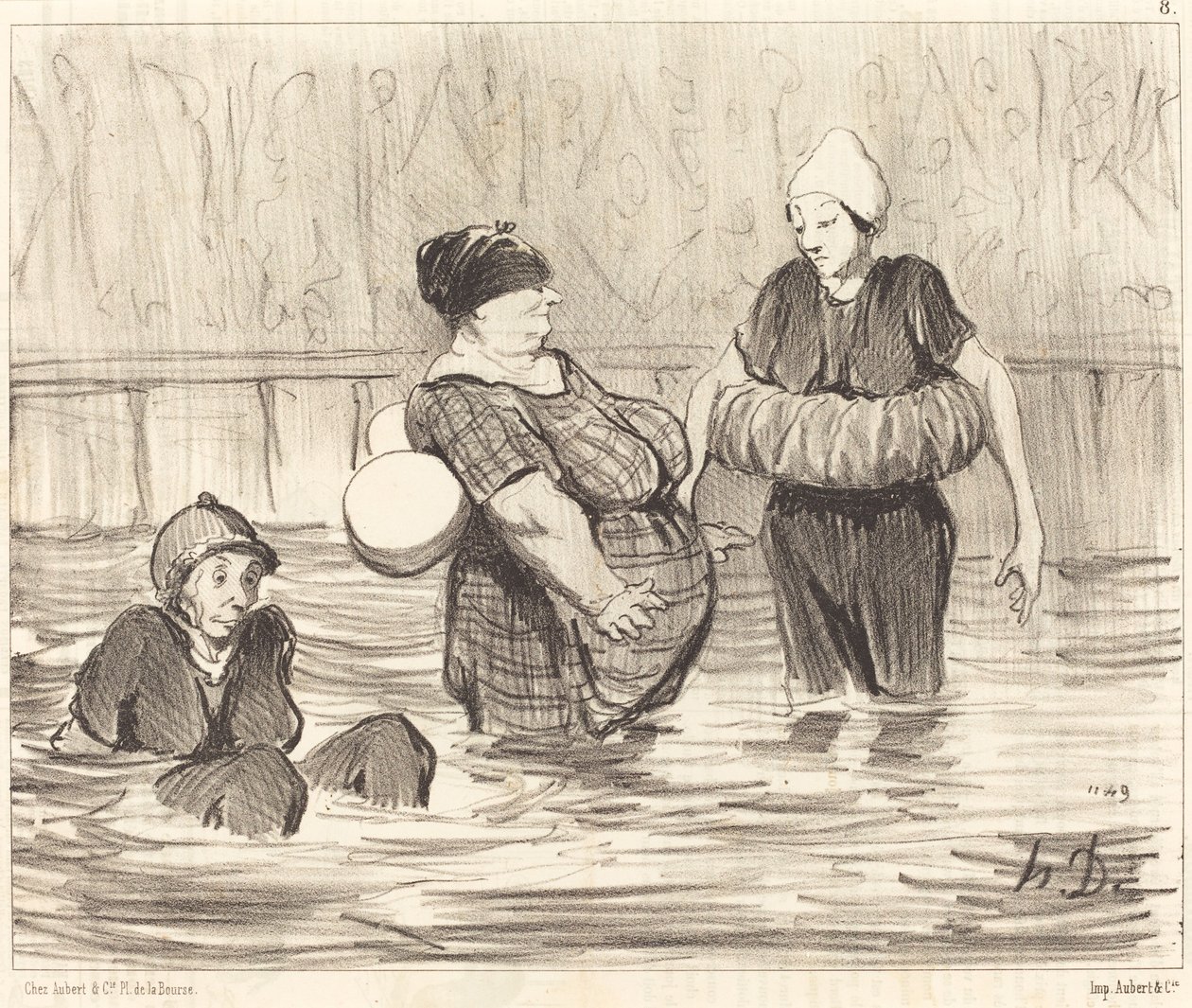 Opatrní koupající se od Honoré Daumier