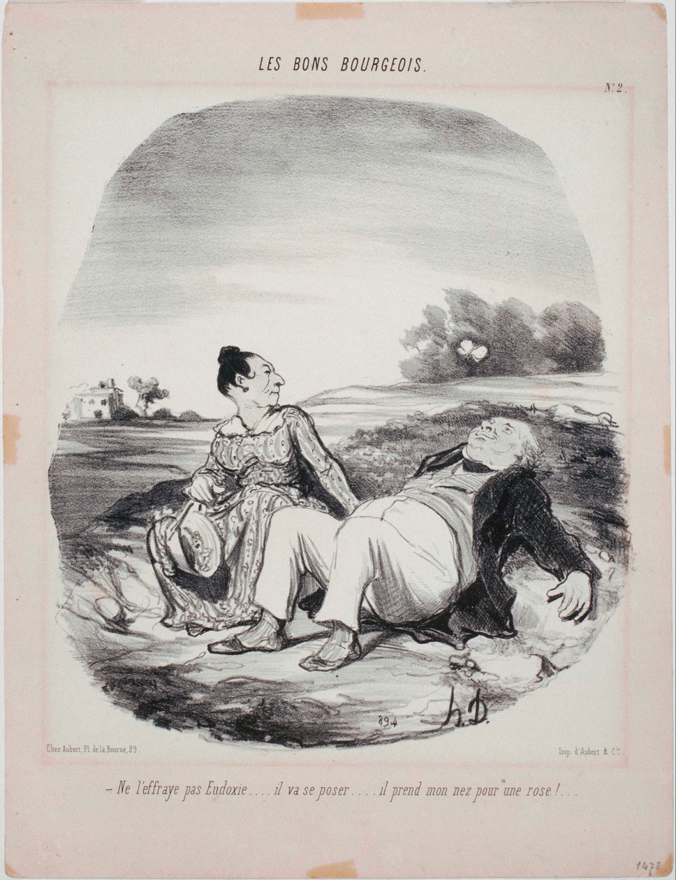 Les Bons Bourgeois- Nebojte se ho, Eudoxie od Honoré Daumier