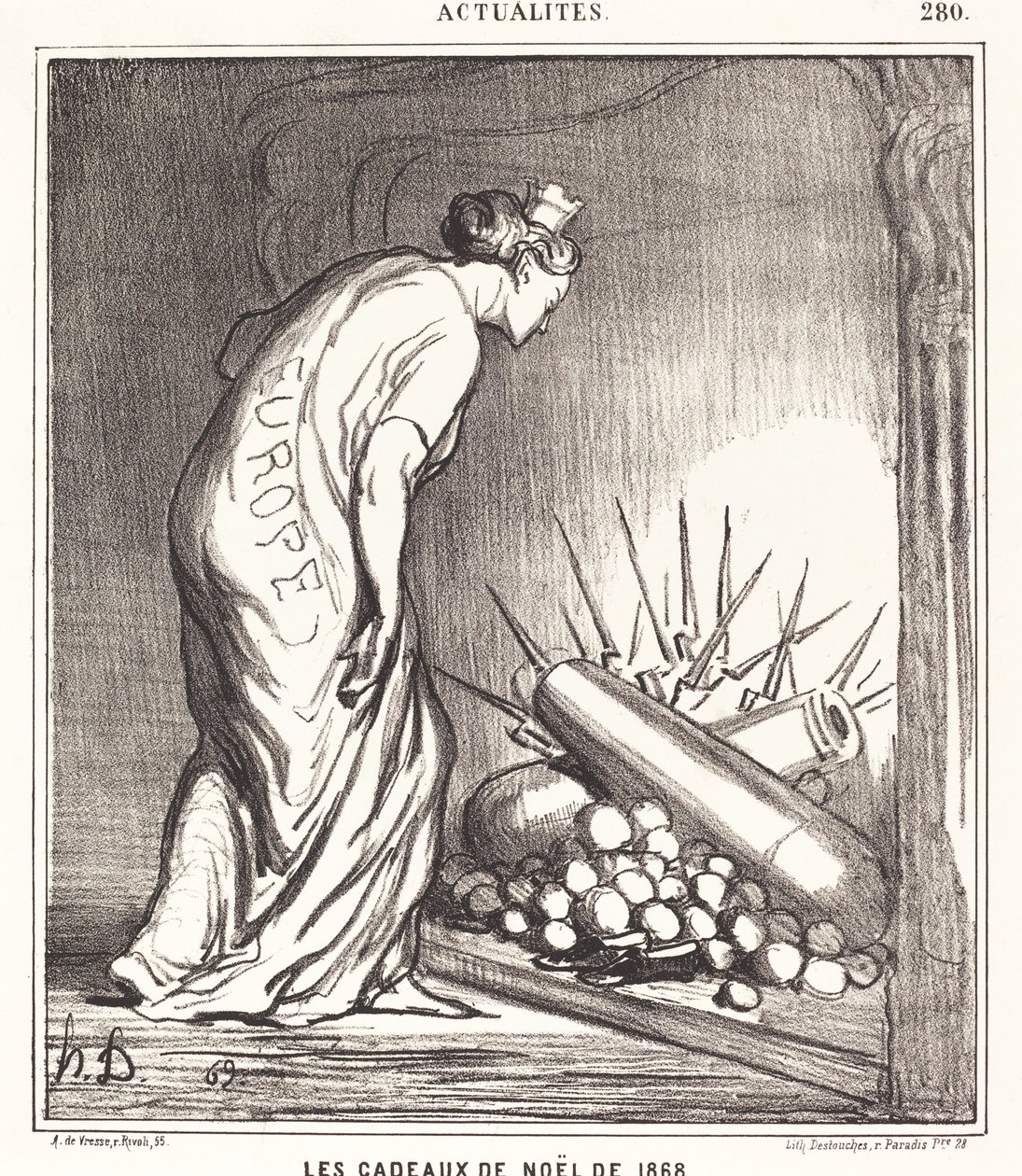 Vánoční dárky z roku 1868 od Honoré Daumier