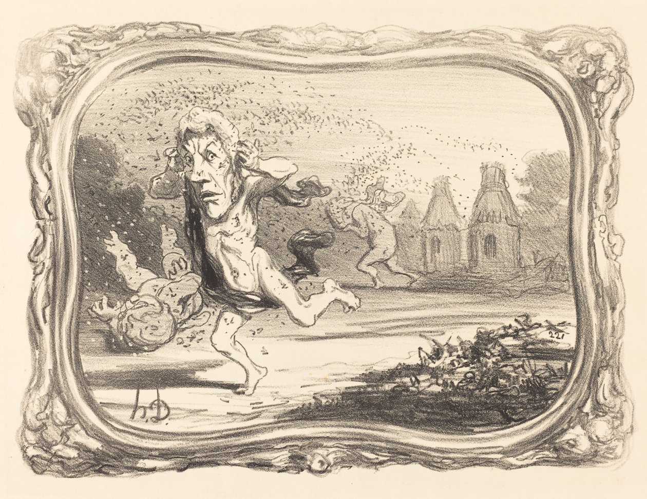 Zvědavý potrestaný od Honoré Daumier