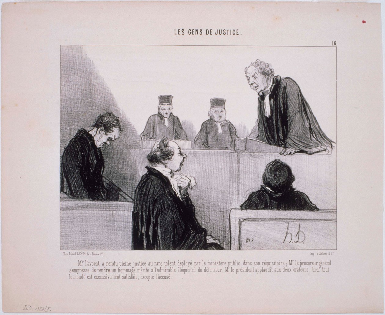 Lid spravedlnosti - pan obhájce prokázal plnou spravedlnost od Honoré Daumier