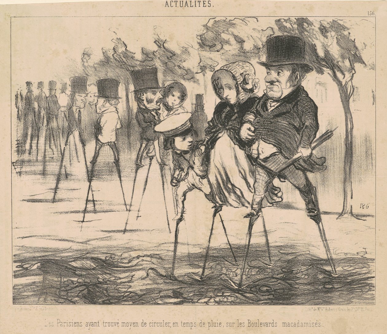 Pařížané našli způsob, jak obejít... od Honoré Daumier