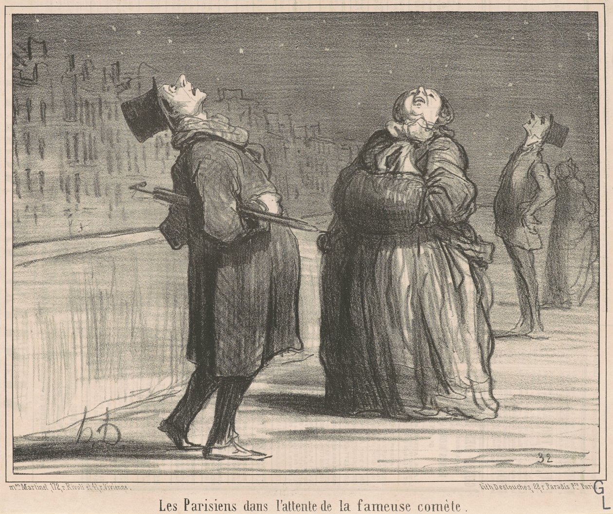 Pařížané čekají na... od Honoré Daumier