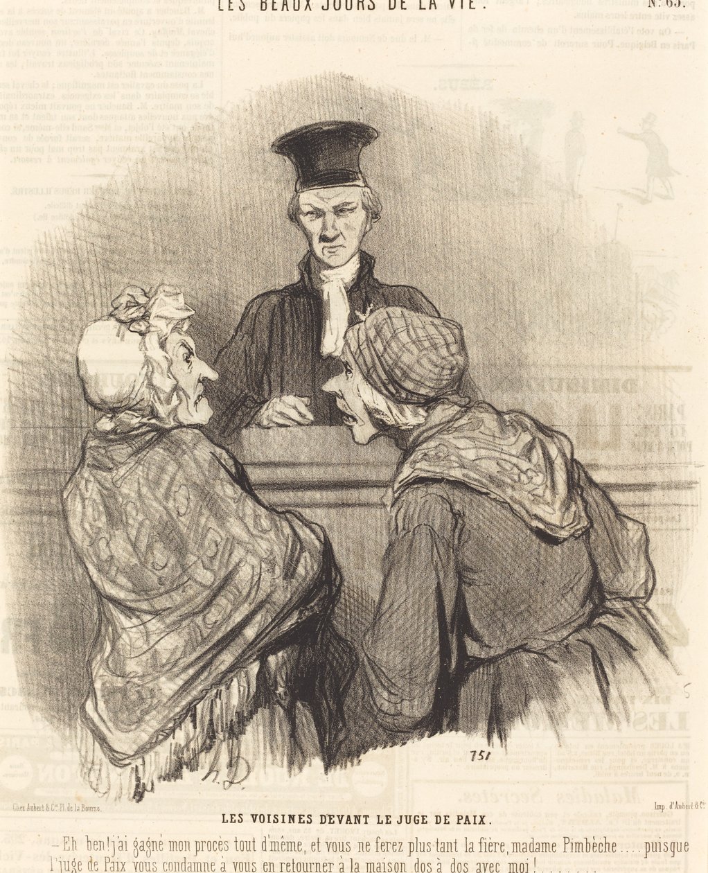 Sousedé před smírčím soudcem od Honoré Daumier