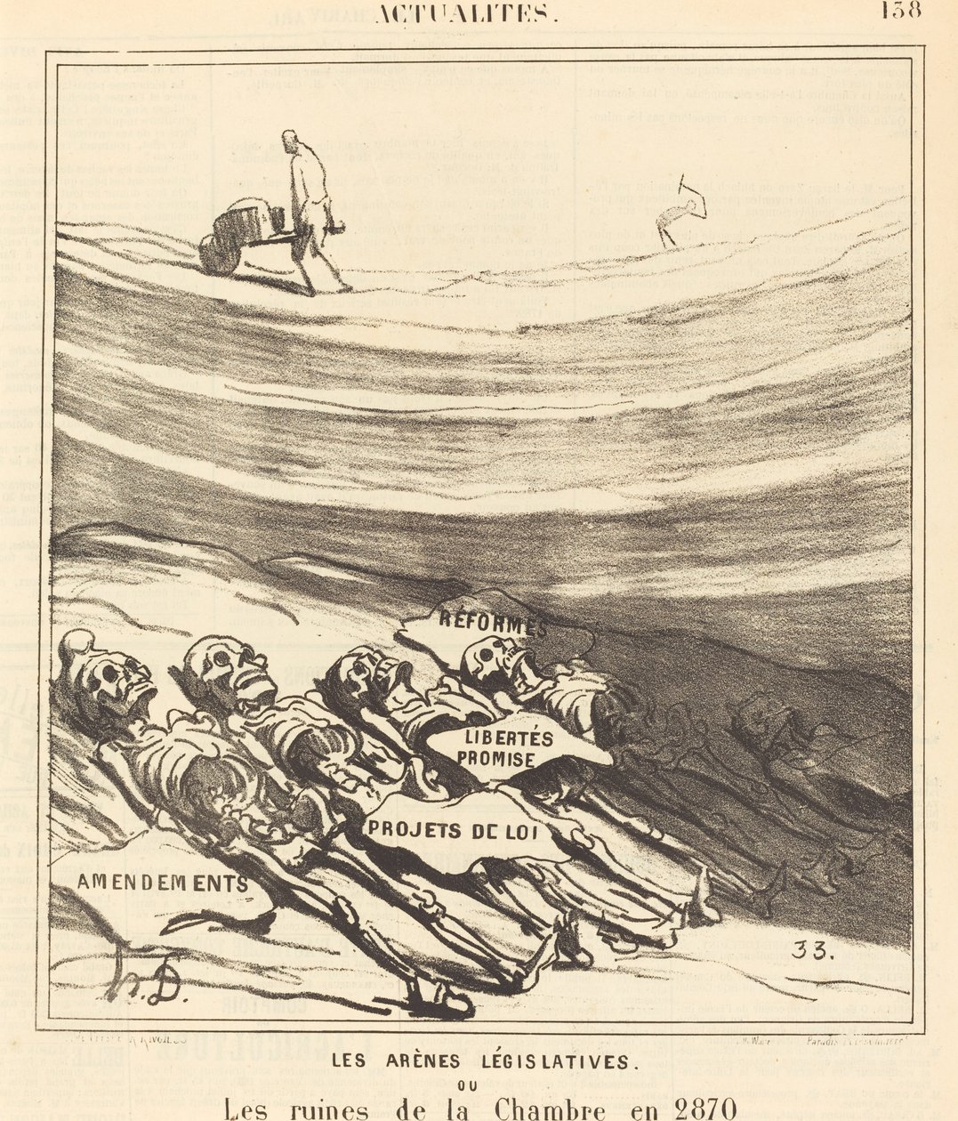Legislativní arény od Honoré Daumier